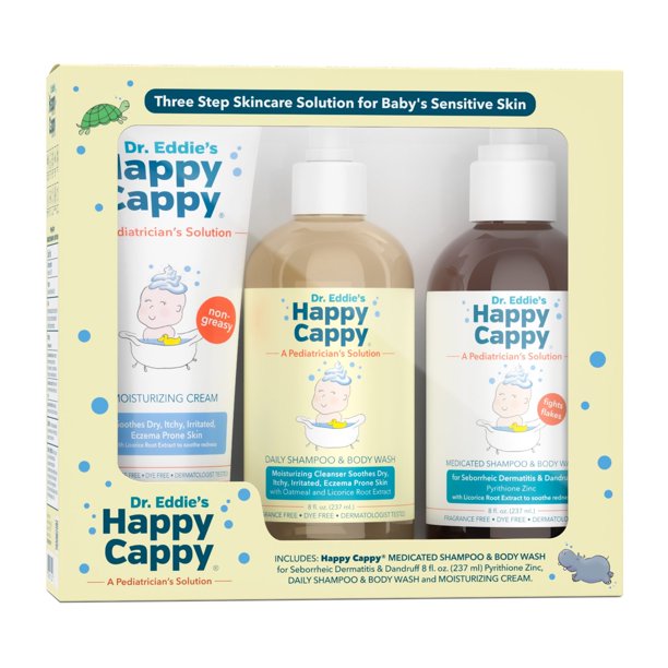 Happy Cappy 3 Step Solución para el cuidado de la piel sensible del bebé