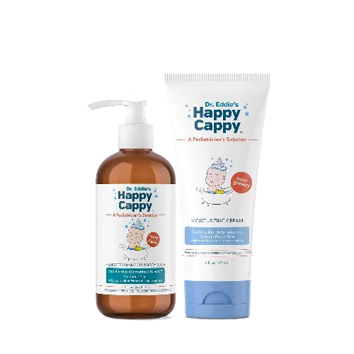happy cappy shampoo and moisturizing eczema cream tube