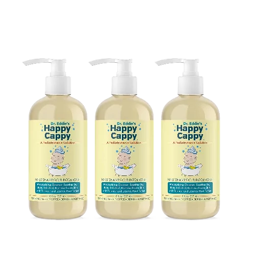 Value Pack | 3 bottles Happy Cappy Daily Shampoo & Body Wash (8 oz each)