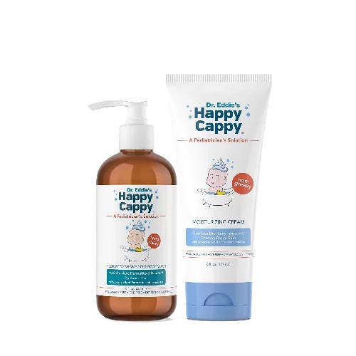 happy cappy shampoo and moisturizing eczema cream tube