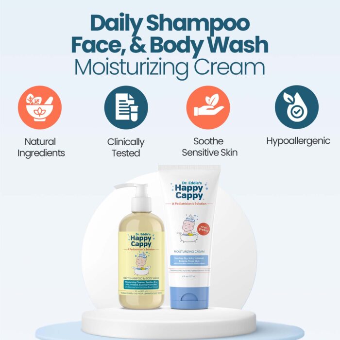 happy cappy moisturizing eczema cream and eczema shampoo