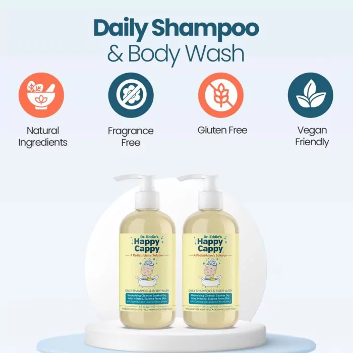Daily Shampoo and Body Wash for Dry, Itchy, Eczema Prone Skin