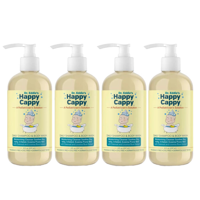happy cappy shampoo and body wash bundle of 4