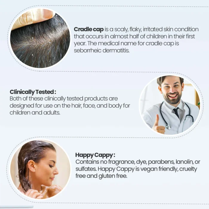 Cradle Cap Eczema Scalp Shampoo Bundle Happy Cappy - Main Image