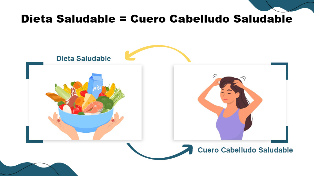 Dieta Saludable = Cuero Cabelludo Saludable