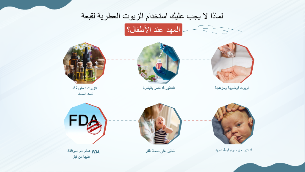 لماذا لا يجب عليك استخدام الزيوت العطرية لقبعة المهد عند الأطفال