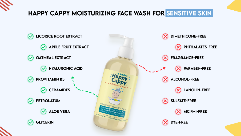 Happy Cappy Moisturizing Face Wash for Sensitive Skin