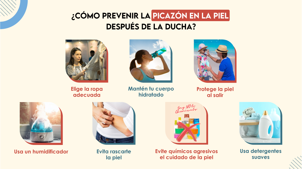 ¿Cómo prevenir la picazón en la piel después de la ducha?