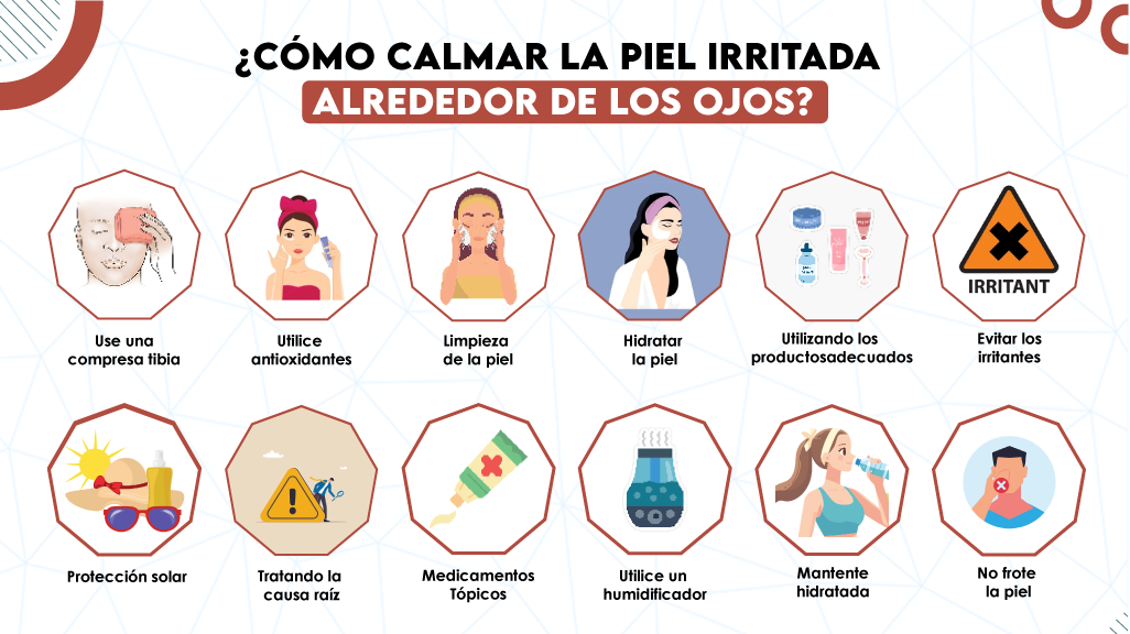 ¿Cómo calmar la piel irritada alrededor de los ojos?