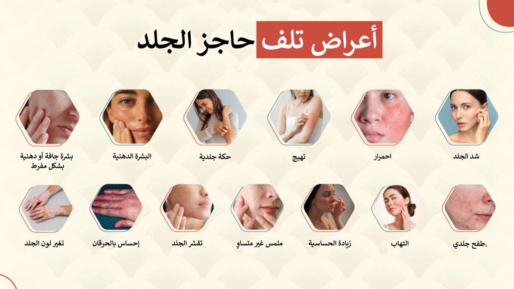 أعراض تلف حاجز الجلد