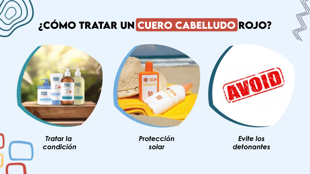 ¿Cómo tratar un cuero cabelludo rojo?
