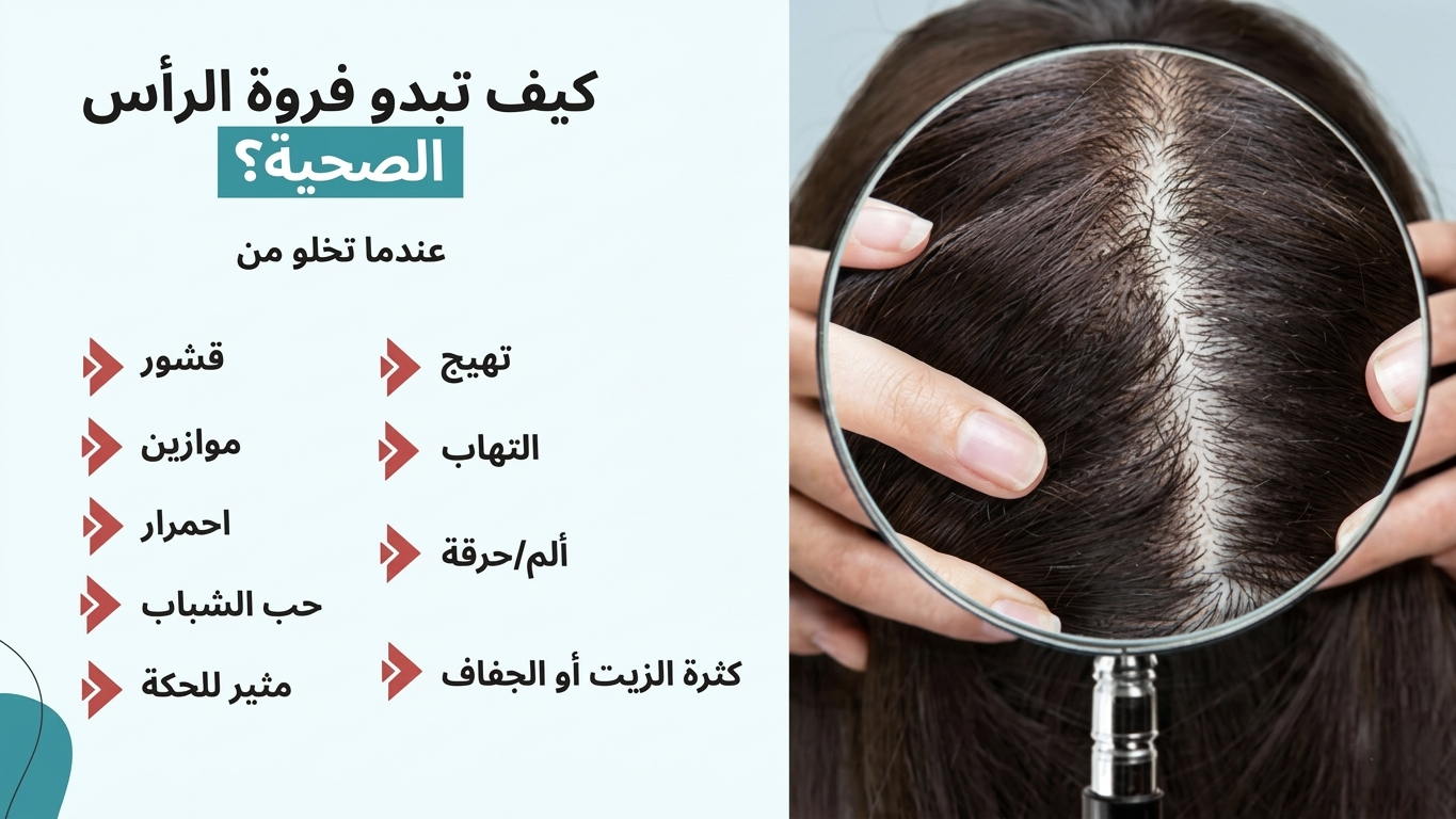 كيف تبدو فروة الرأس الصحية؟