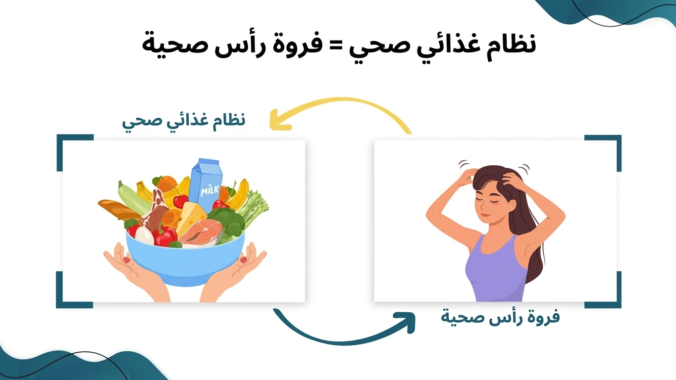 نظام غذائي صحي = فروة رأس صحية