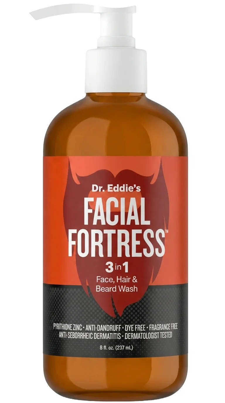 Dr. Eddie's Facial Fortress 3-in-1 Beard, Hair & Face Wash bottle