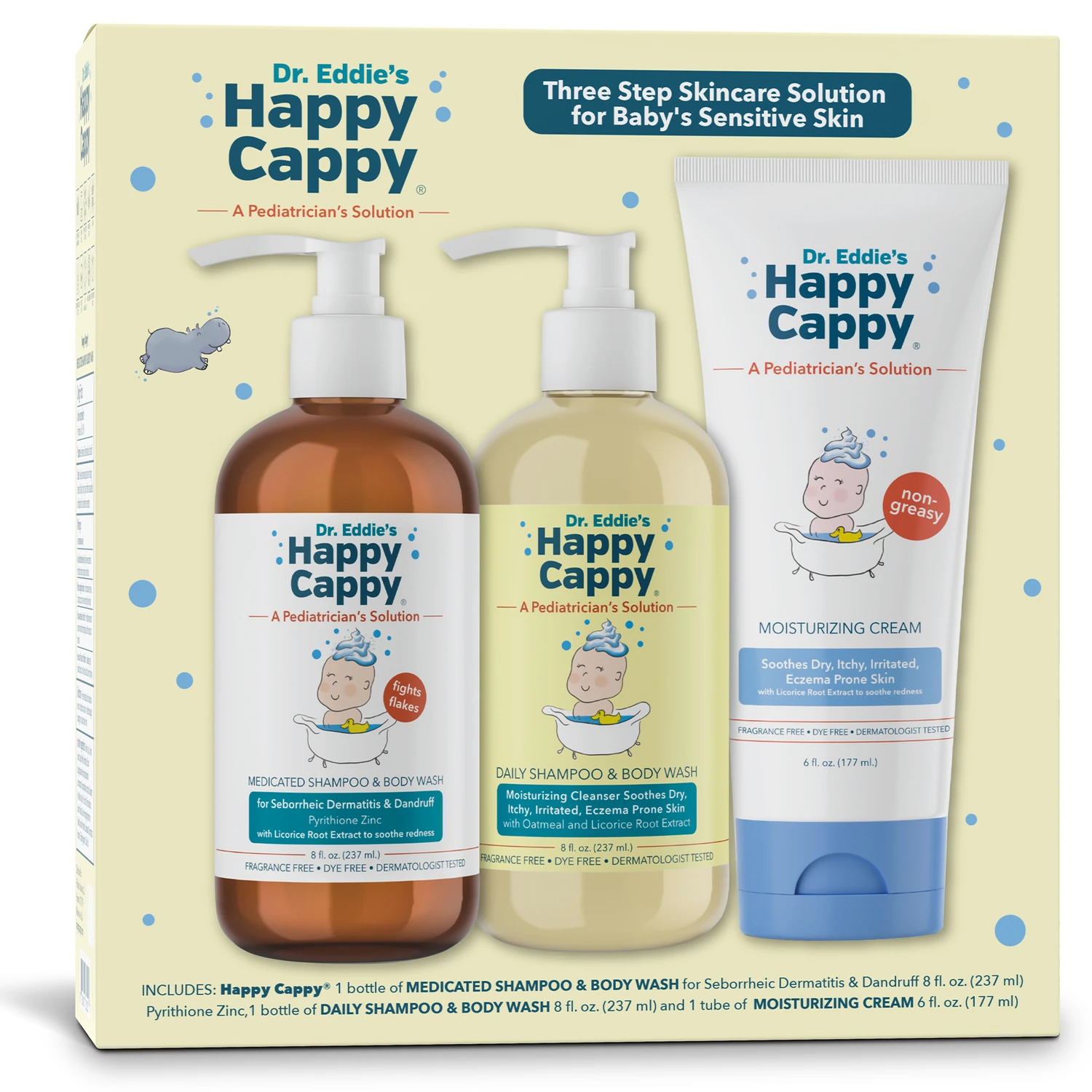 3-Step Cradle Cap & Dry Skin Care Gift Box | Happy Cappy