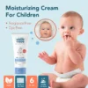Happy Cappy 6 oz Moisturizing Cream tube with a baby and fragrance-free, dye-free formula highlights.