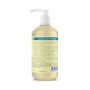 Back label of the daily shampoo and body wash listing its plant-based soothing ingredients and directions