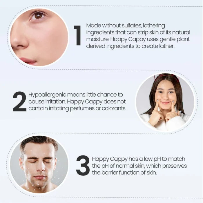 Explainer, the daily wash lathers without sulfates, is hypoallergenic and has a low pH close to skin