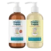 Happy Cappy Medicated Shampoo and Daily Shampoo and Body Wash bottles side by side, an 8 oz duo