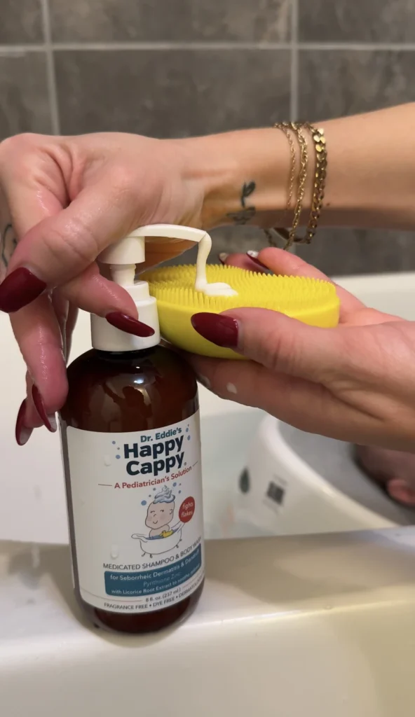 Happy Cappy used during a gentle daily routine