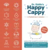 Happy Cappy medicated wash with fragrance-free, dermatologist-tested and sensitive-skin formula icons.